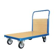 Wózek platformowy 1242 x 965 x 800 z jednym uchwytem czołowym wypełnionym