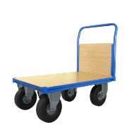 Platform truck with one handle with plywood panel [1242 x 1070 x 800]