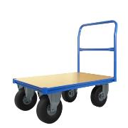 Wózek platformowy 1242 x 1070 x 800  z jednym uchwytem czołowym rurowym