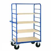 Wózek platformowy regałowy 1160 x 1825 x 700  z trzema półkami