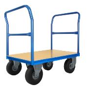 Wózek platformowy 1135 x 1070 x 700 z dwoma uchwytami czołowymi rurowymi