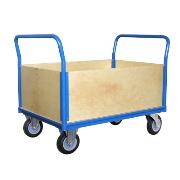 Wózek platformowy skrzynkowy 1135 x 1005 x 700 z bokami ze sklejki