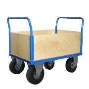 Wózek platformowy skrzynkowy 1135 x 1070 x 700 z bokami ze sklejki