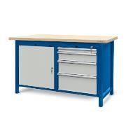 Workbench 1500 x 740: 1 cabinet S12, 1 cabinet S14 (4 drawers, 1 locker)