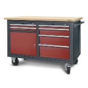 Workshop trolley HWW04: 1 cabinet S11, 1 cabinet S14 (6 drawers, 1 locker)