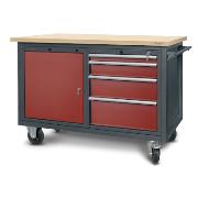 Workshop trolley HWW04: 1 cabinet S12, 1 cabinet S14 (4 drawers, 1 locker)