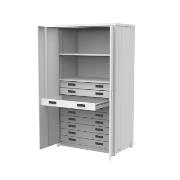 Cabinet  for heavy loads with 9 drawers and shelf