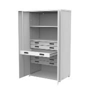 Cabinet  for heavy loads with 6 drawers and 2 shelves