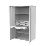 Cabinet  for heavy loads with 3 drawers and 3 shelves