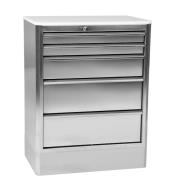 
Stainless steel workshop cabinet: 5 drawers (2xD70 1xD140 2xD210)