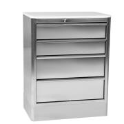 
Stainless steel workshop cabinet: 4 drawers (2xD140 2xD210)
