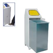 
Metal waste container with metal basket and a pedal