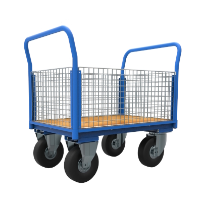 JOTKEL|12912|Wózek platformowy skrzynkowy 1200 x 1070 x 800 z bokami z siatki stalowej