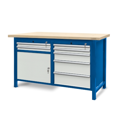 JOTKEL|22008|Workbench 1500 x 740: 1 cabinet S11, 1 cabinet S13 (7 drawers, 1 locker)