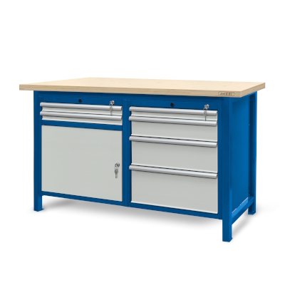 JOTKEL|22009|Workbench 1500 x 740: 1 cabinet S11, 1 cabinet S14 (6 drawers, 1 locker)