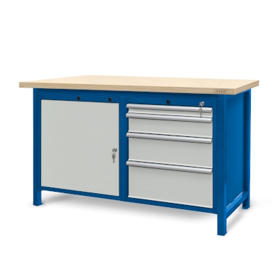 JOTKEL|22012|Workbench 1500 x 740: 1 cabinet S12, 1 cabinet S14 (4 drawers, 1 locker)