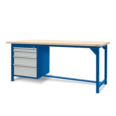 JOTKEL|22105|Workbench 2100 x 740: 1 cabinet S14 (4 drawers)