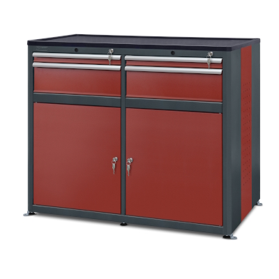 JOTKEL|22272|Workshop cabinet HSW05: 4 drawers, 2 doors, 2 shelves