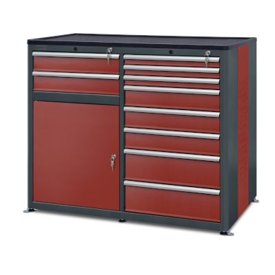 JOTKEL|22279|Workshop cabinet HSW05: 10 drawers, 1 door, 1 shelf