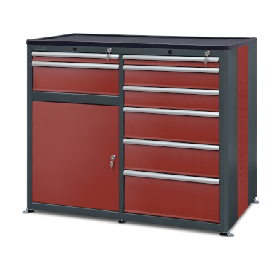 JOTKEL|22282|Workshop cabinet HSW05: 8 drawers, 1 door, 1 shelf