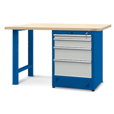 JOTKEL|22404|Workbench 1500 x 740: 1 cabinet H12 (4 drawers)