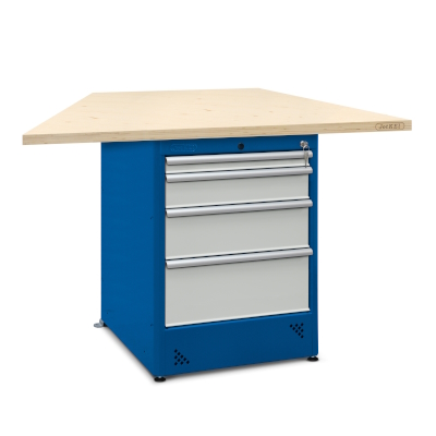 JOTKEL|22423|Trapezoid worktop cabinet - 4 drawers
