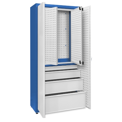 JOTKEL|23198|Universal cabinet: 1 painted shelf, 1 large set of drawers, internal door assembly
