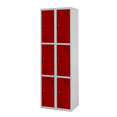 JOTKEL|24354|Locker with 6 compartments 2 modules 600 x 1800 x 350