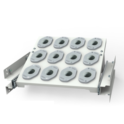 JOTKEL|27008|Slanted pull-out shelf with ISO 30 sockets for cabinets Cat. No. 27045 and 27046