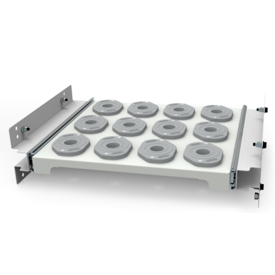 JOTKEL|27049|Straight  pull-out shelf with ISO 30 sockets for cabinets Cat. No. 27045 and 27046