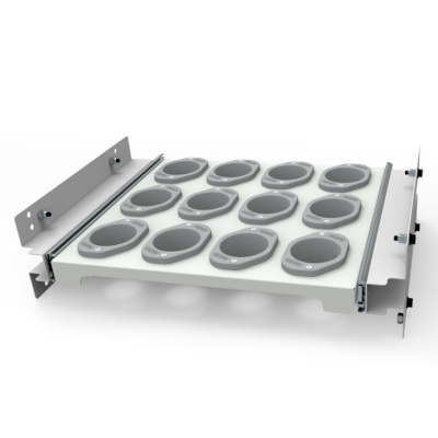 JOTKEL|27051|Straight  pull-out shelf with ISO 50 sockets for cabinets Cat. No. 27045 and 27046