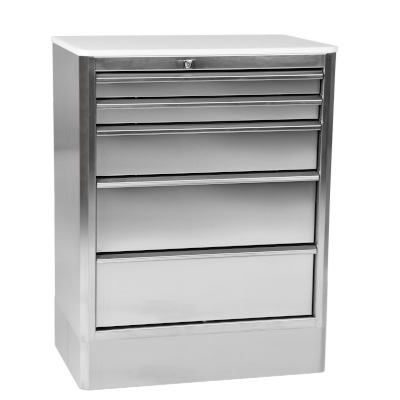 JOTKEL|55053|
Stainless steel workshop cabinet: 5 drawers (2xD70 1xD140 2xD210)