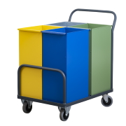 JOTKEL|80229|Wózek z pojemnikami do segregacji odpadów