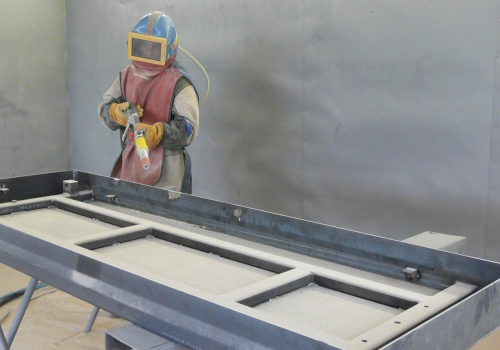 Sandblasting with the NTS-200 pressure cleaner