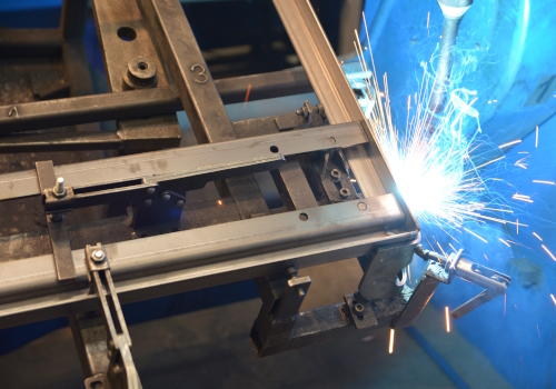 Joints welded with a Kuk robot