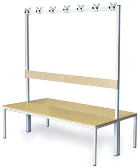2-sided bench with hangers
