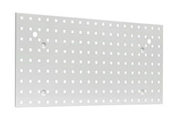 Perforated board for mounting on the rear panel