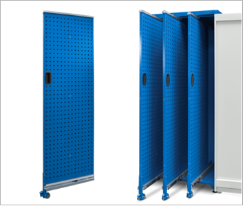 Perforated pull-out panels
