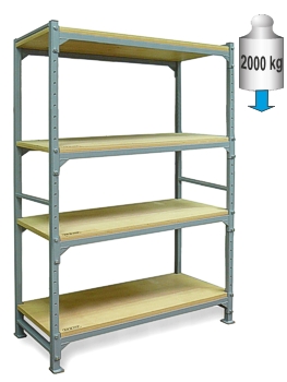 Heavy duty 4-shelf storage rack