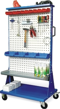 Trolley with perforated boards