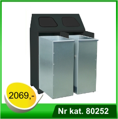 Pojemnik na odpady dwukomorowy z pedałami - Nr kat. 80252