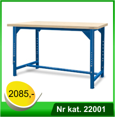 Stół warsztatowy HSS03 z regulacja wysokości od 815 do 995 [mm]- Nr kat. 22001 - RAL 5005