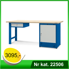 Stół warsztatowy HSS08 - Nr kat. 22506 - RAL 5005, blat lakierowany