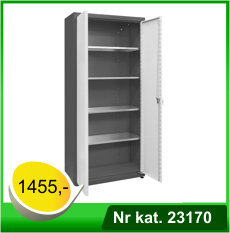 Szafa uniwersalna metalowa HSP01 z półkami z blachy ocynkowanej RAL 7035 - 7016 - Nr kat. 23170