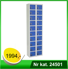 Szafa skrytkowa śniadaniowa z 20 schowkami -RAL 7035 - 5005 Nr kat. 24501